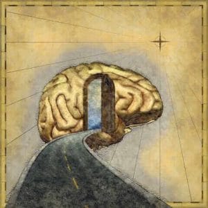 A photo of a road leading to the brain